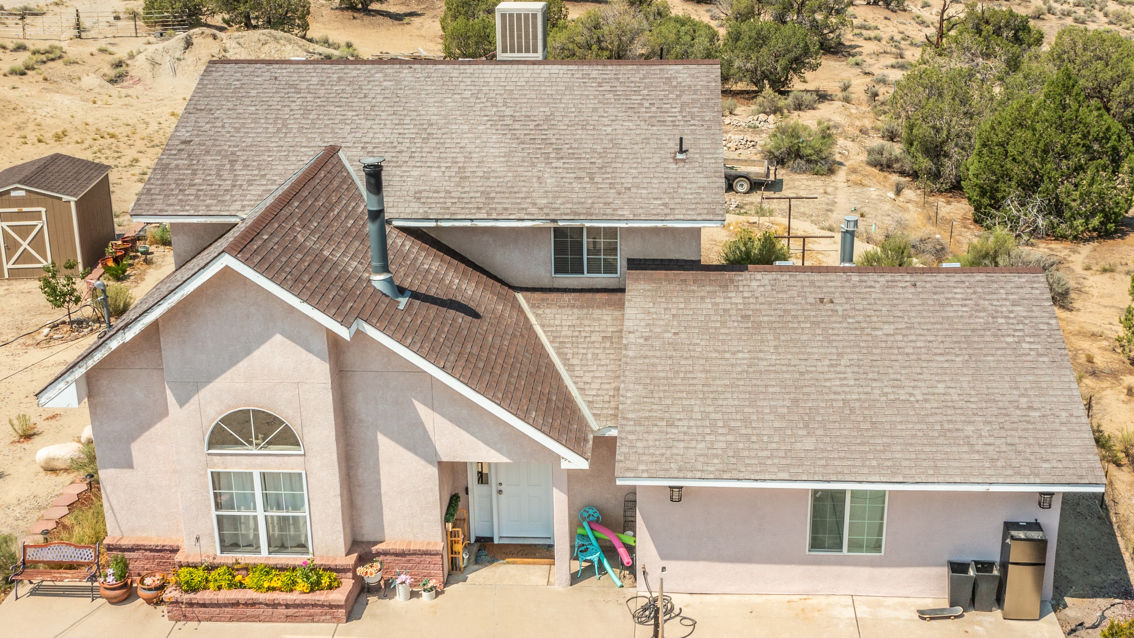 Residential roof before replacement